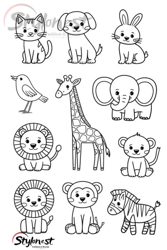 Top 5 Cute Sketch Ideas for Your Bullet Journal 3 Mini Animals