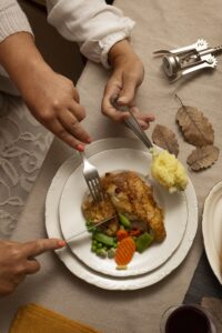 thanksgiving dinner assortment table