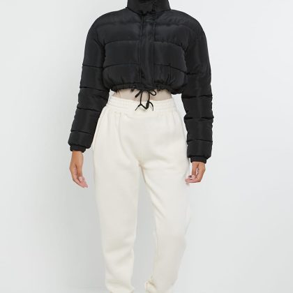 Women's Padded Crop Puffer Jacket – Warm and Stylish Winter Wear