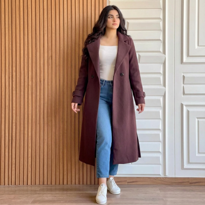 Women's Winter Popular One Button Double Fleece Long Coat