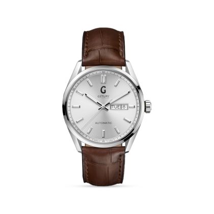Getups — Date & Day Quartz Wrist Watch, Leather Strap, Masterlock