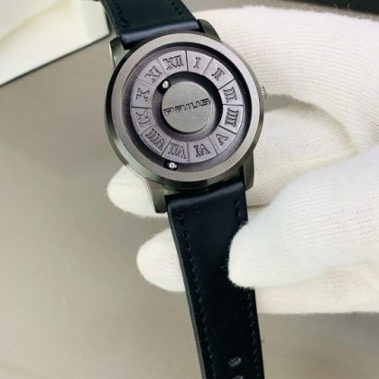 Trend Concept Magnetic Ball Watch โ Floating Pointer, Roman Numerals, Leather Strap