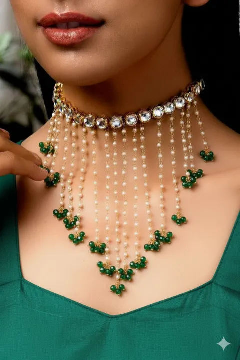 Kundan jewellery set price in Pakistan - necklace set for girls