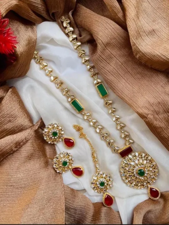 Long zircon mala set price in Pakistan - fancy mala for women