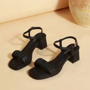 Block Heel Sandals for Women (luxury PU leather)