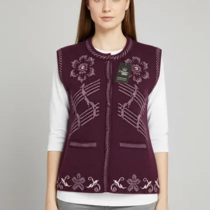 Crystal Wool ladies Sweater without Sleeves